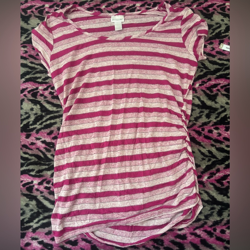 Maternity Striped Short Sleeve Tee